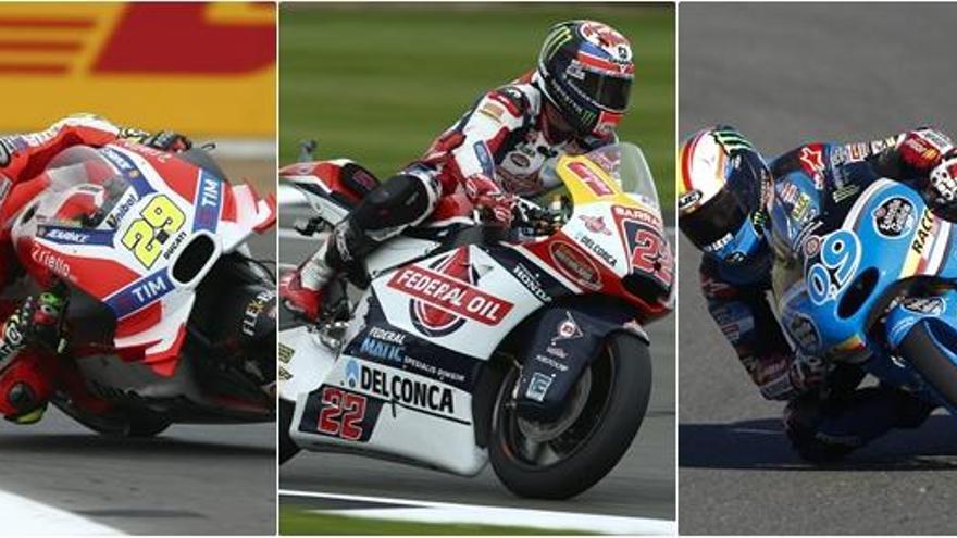 Iannone, Lowes y Navarro, los mejores en Silverstone.