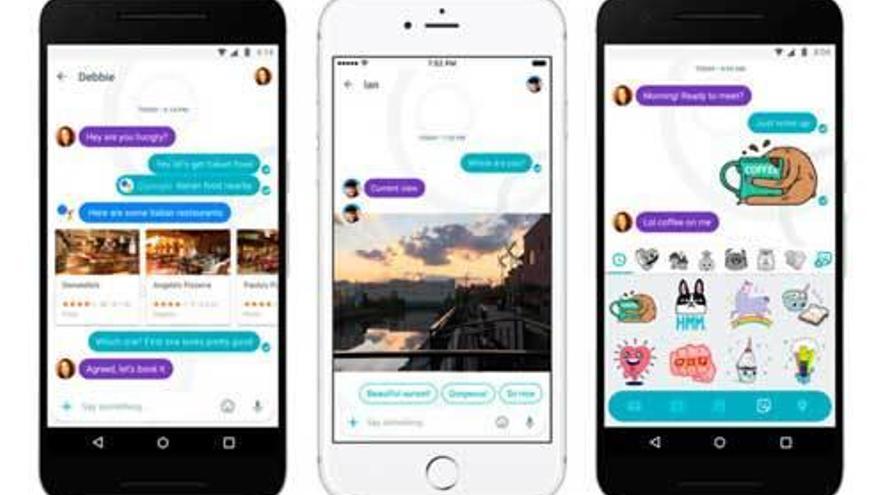 La interfaz de Google Allo.