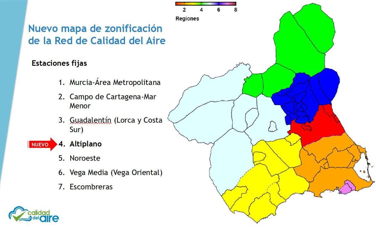 Nuevo mapa de la red de calidad del aire