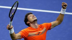 Pablo Carreño, celebrando su victoria.