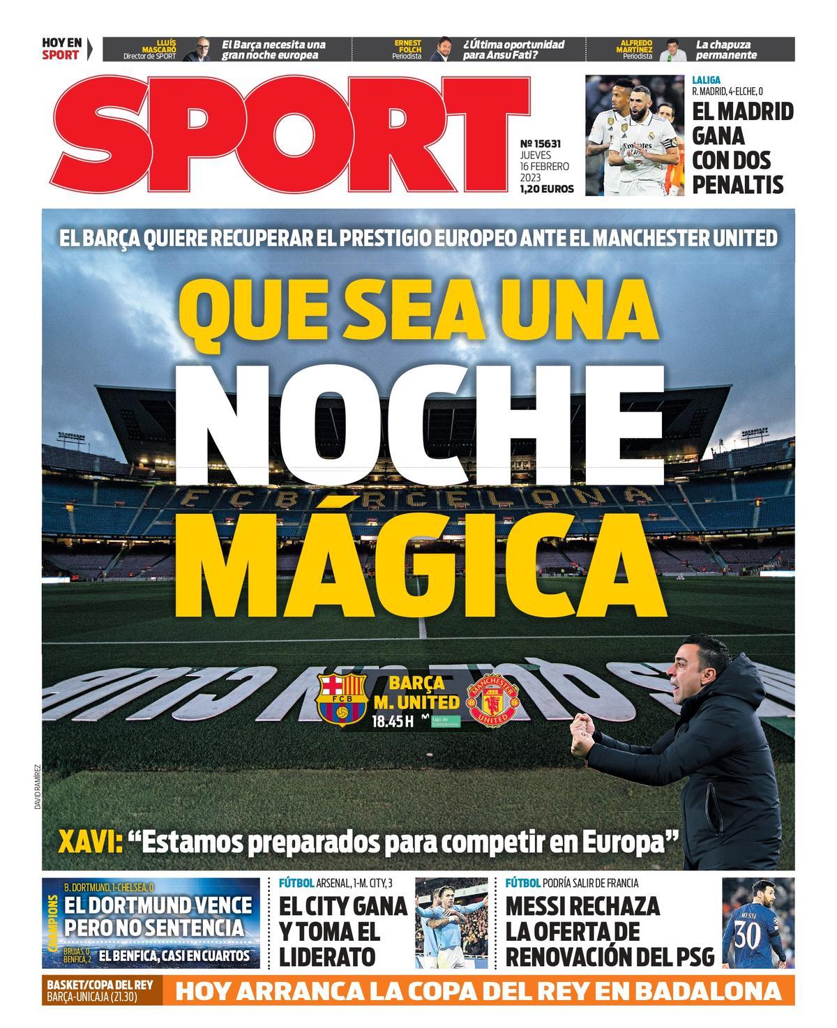 Portada del sport hoy