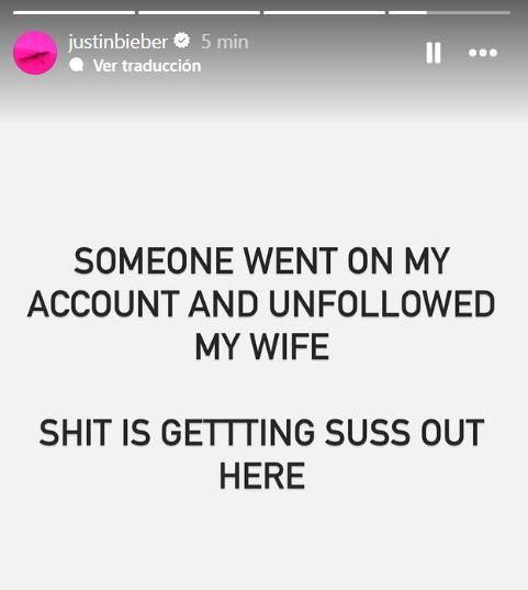 Justin Bieber afirma que la razón del 'unfollow' ha sido que alguien se ha metido en su cuenta