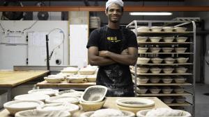 Djobo Barri, en el obrador de Panic en Madrid