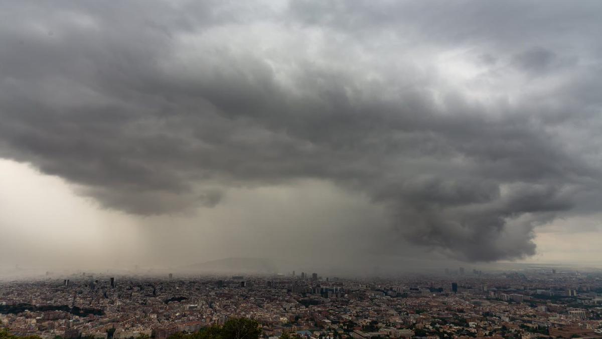 Lluvia sobre Barcelona.