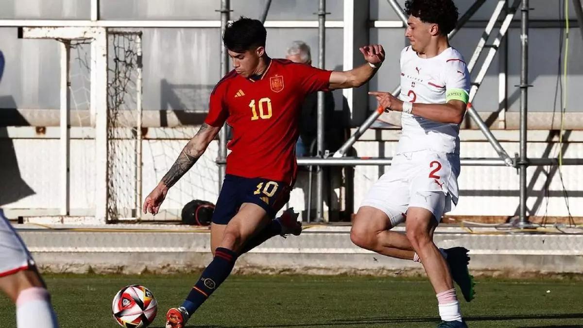 Antoñito Cordero, con la selección española.