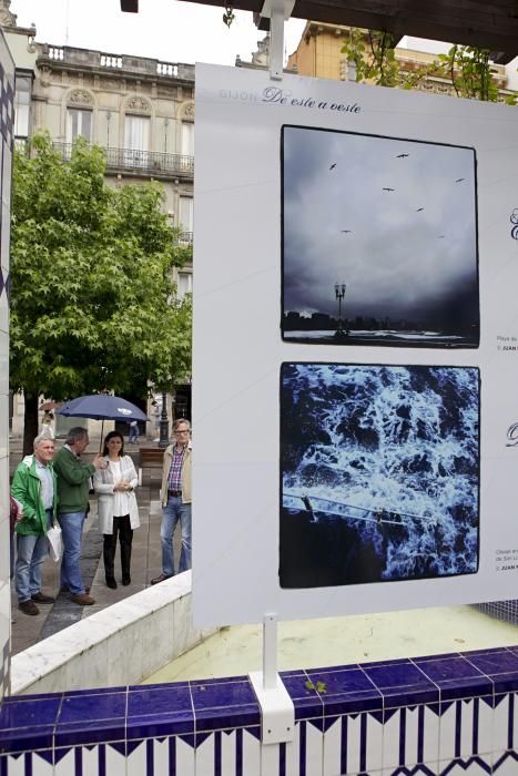 Inauguración de la exposición fotográfica de la Asociación Profesional de Fotoperiodistas Asturianos sobre medio ambiente en los "Campinos de Begoña"