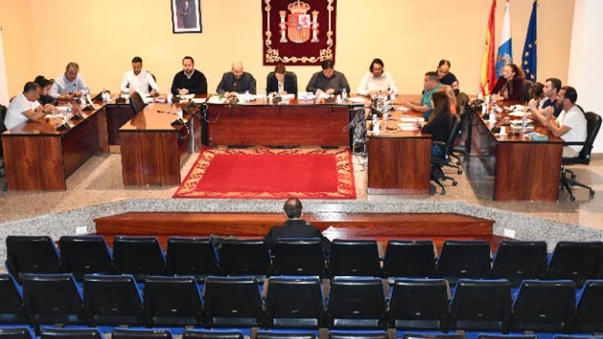 Sesión plenaria de ayer en el Ayuntamiento de Mogán.