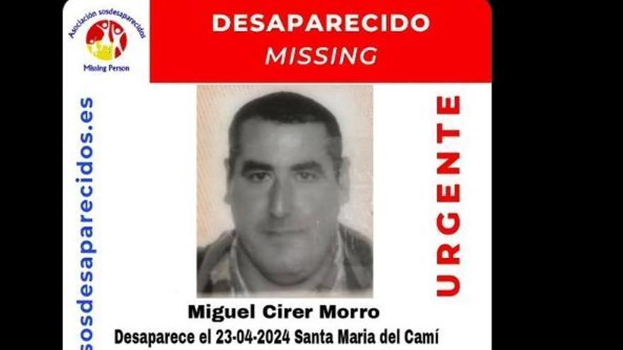 Desaparece un hombre de 52 años en Santa Maria