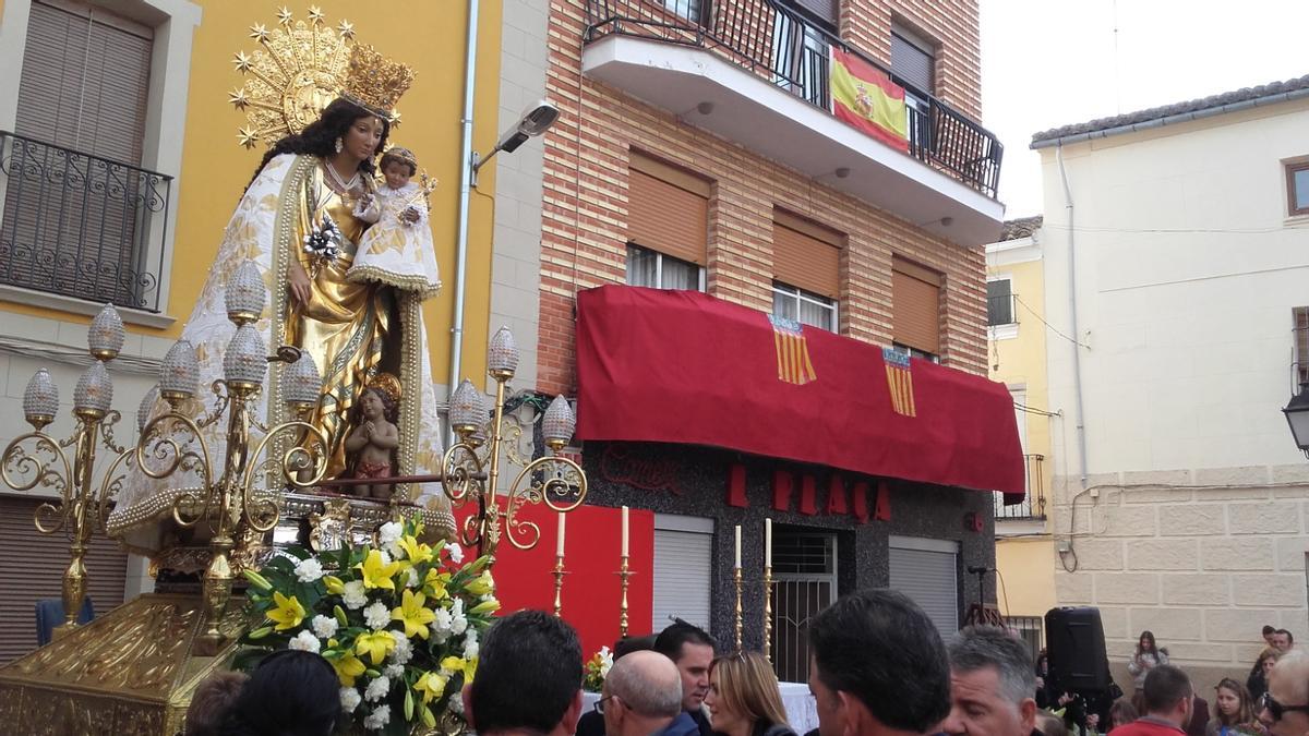 Imagen peregrina de la Mare de Déu dels Desemparats en la visita de 2016