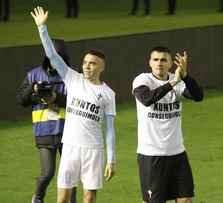 Iago Aspas y Maxi Gómez tras el Celta-Rayo que finalizó #ANosaReconquista