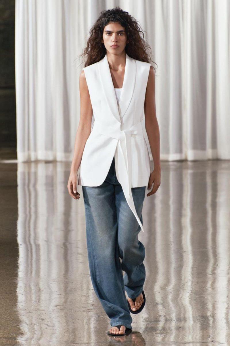 Zara chaleco largo sale