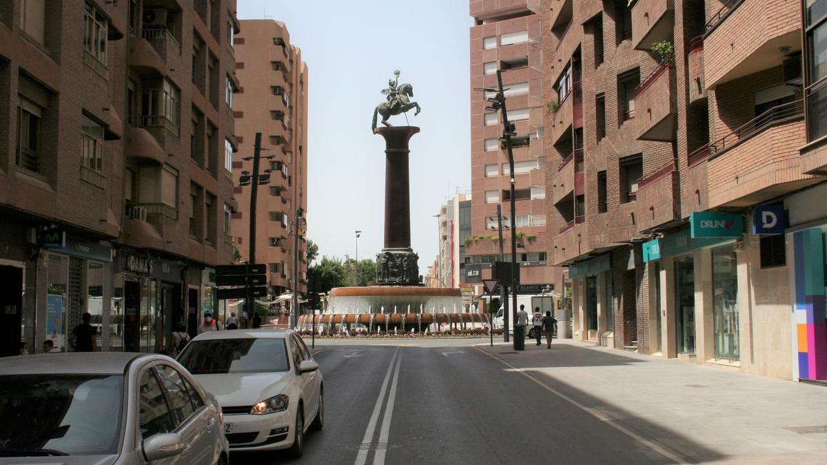 Fuente del Óvalo, que se convertirá en un gigantesco árbol de Navidad.