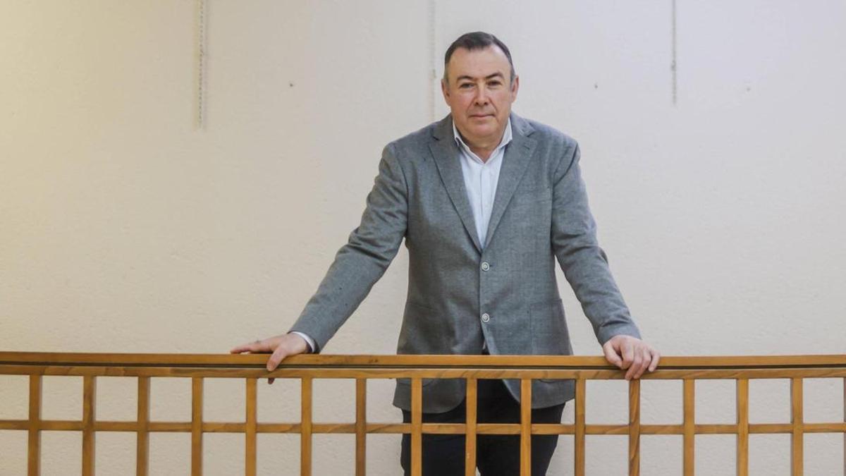 José Luis Trabanco, alcalde de Grado, en la Casa de Cultura de Grado.