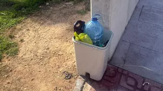 Los vecinos se ven obligados a pagar de su bolsillo papeleras de un parque de Torrevieja