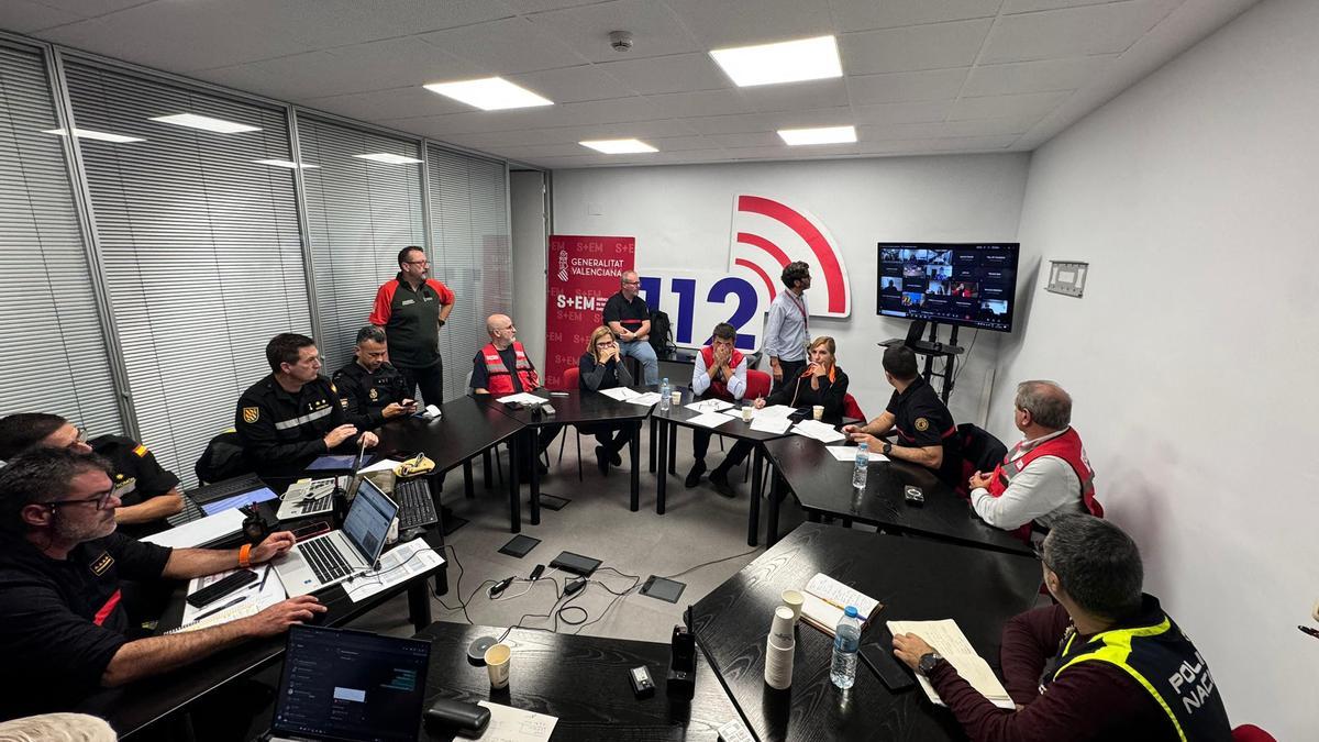 Reunión del Cecopi, en la madrugada del 30 de octubre.