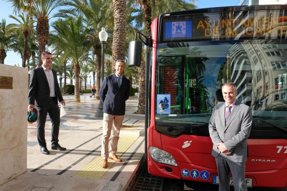 Autobuses contra la violencia machista en Alicante