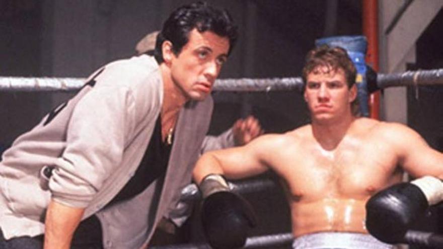 Morrison junto a Sylvester Stallone en &#039;Rocky V&#039;.