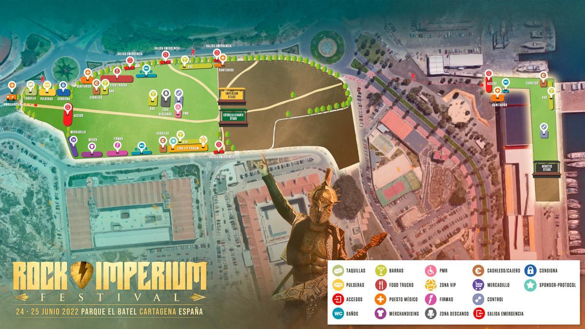 Plano del recinto del Rock Imperium