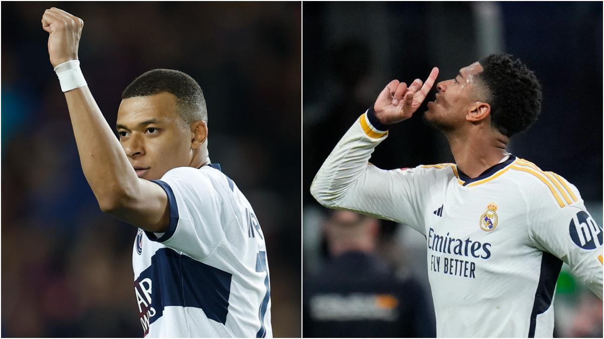 Mbappé y Bellingham, estrellas de PSG y Real Madrid