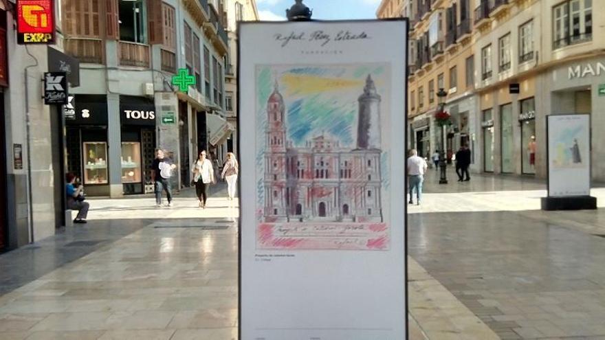 La exposición de dibujos de Rafael Pérez-Estrada que estos días puede verse en la calle Larios incluye un poético proyecto de Catedral-Farola que acabaría con la manquedad de nuestro Templo Mayor y le daría un aire marinero. Un guiño a dos de los símbolos de Málaga, justo cuando acaban de solicitar a la Junta de Andalucía y al Gobierno central que La Farola sea declarada Bien de Interés Cultural.