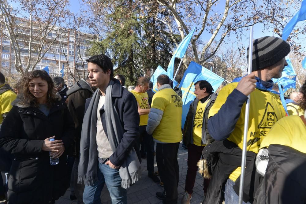 Manifestación de trabajadores de Alcoa en Madrid