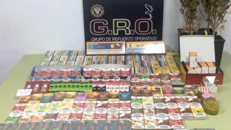 Imagen de una parte del tabaco decomisado por los agentes.