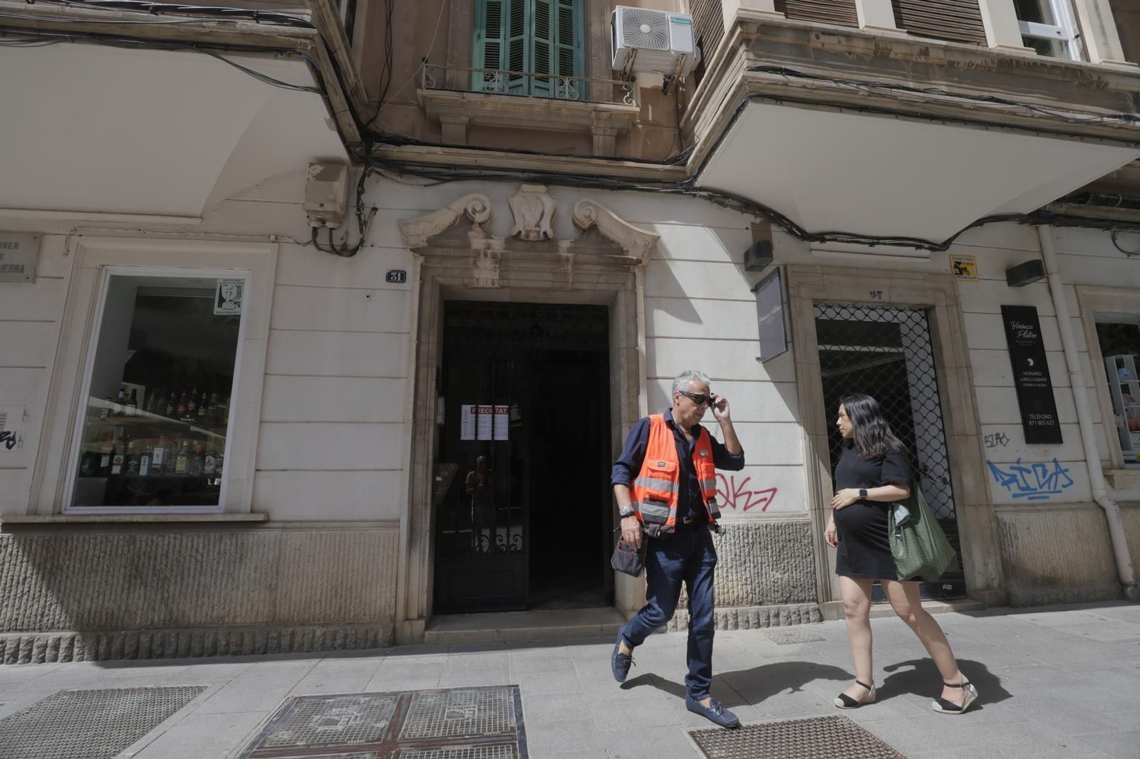 Derrumbe de un edificio en la calle Blanquerna de Palma