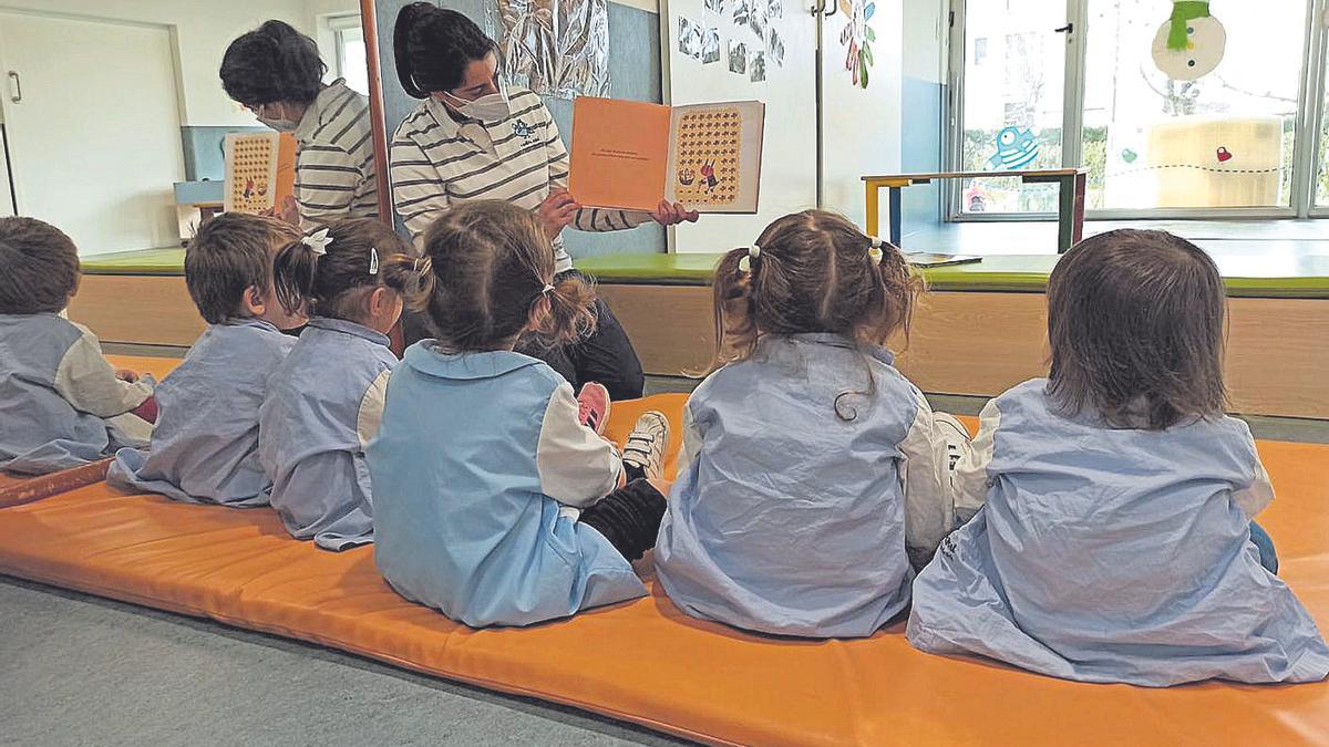 Alumnos de una Escuela infantil gallega.