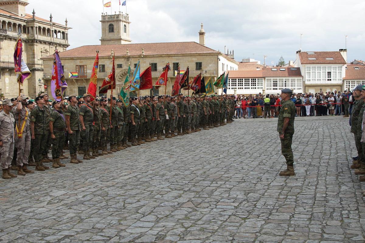 Entrega de premios tras la prueba por relevos de la Brilat en el Camino de Santiago