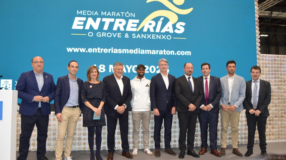 La presentación de la media maratón Entre Rías, en Fitur 2025.