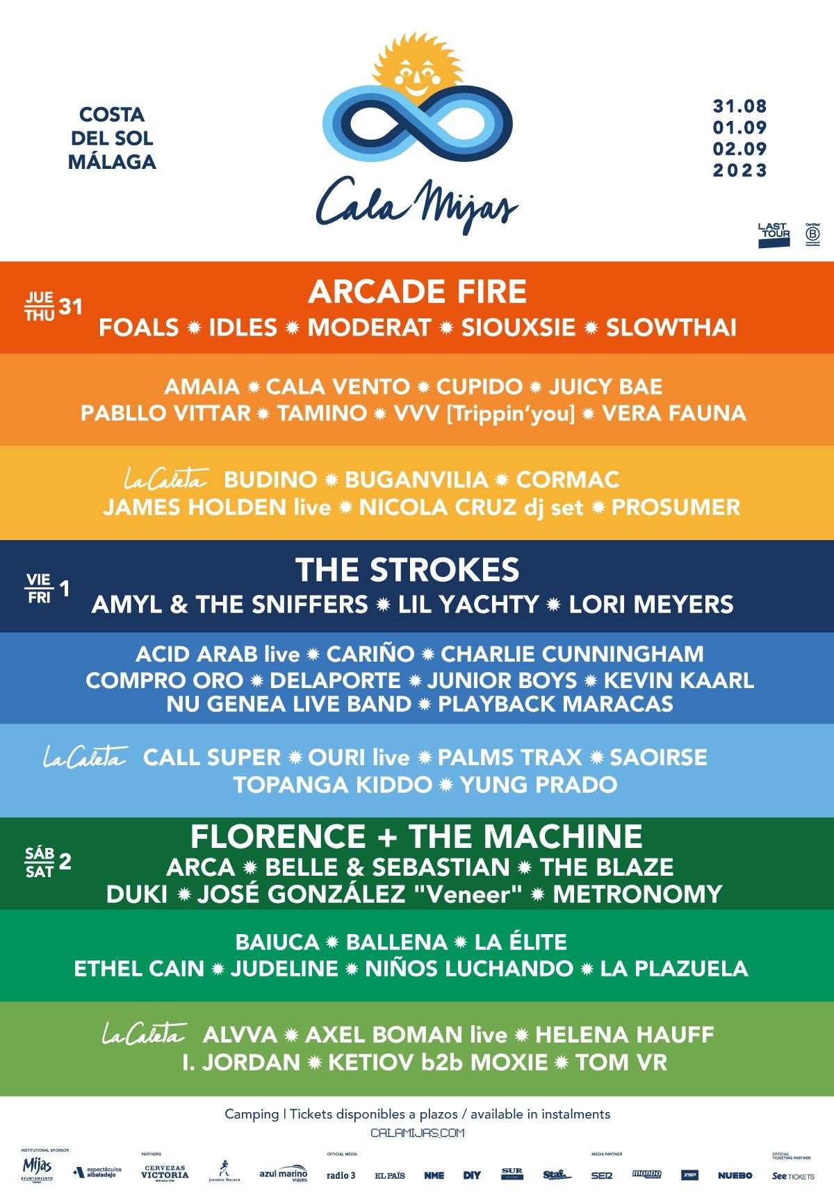 El cartel completo del Cala Mijas Fest 2023.