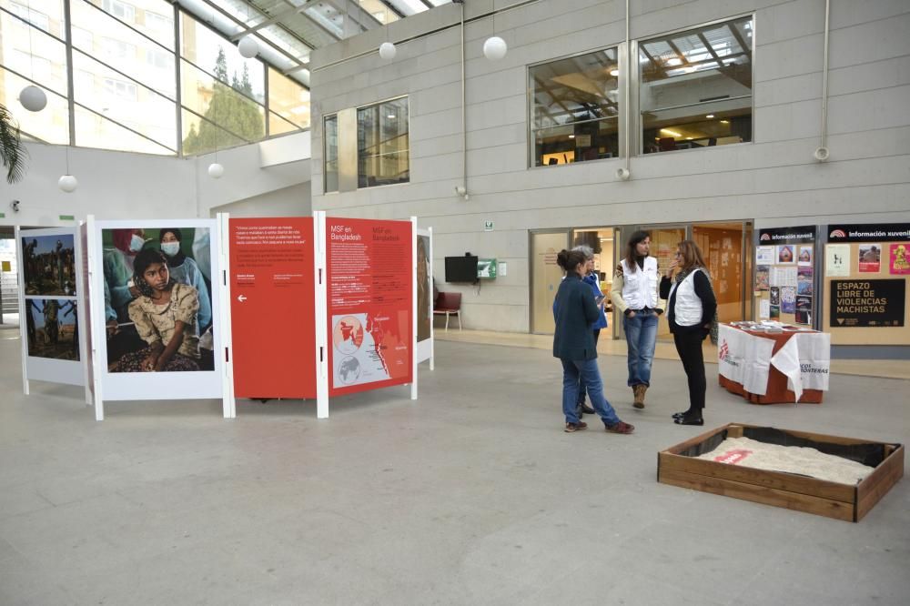 Patricia Trigales, expatriada con experiencia en Bangladesh, inaugura la exposición 'O éxodo rohingya, el mayor campo de refugiados del mundo' en el Fórum Metropolitano.