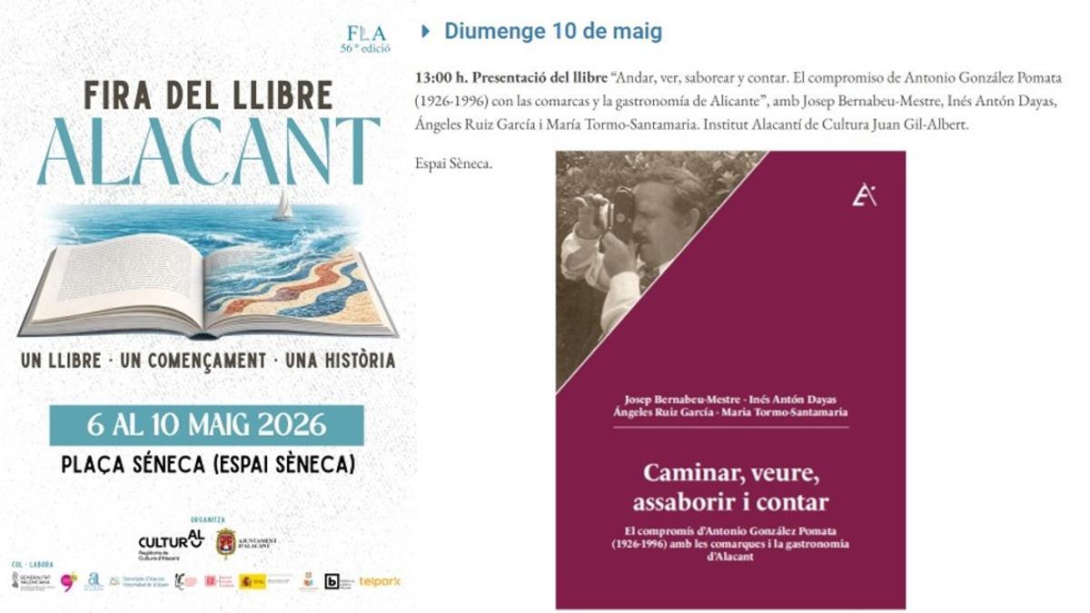 Cartel de la presentación del libro