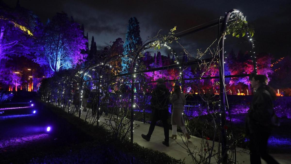 Un paseante en el recorrido marcado por Luzir el pasado invierno.