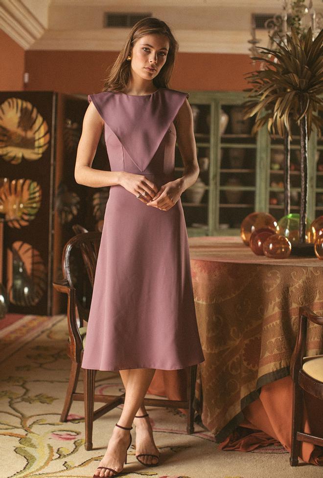 Vestido con escote superpuesto de Vogana