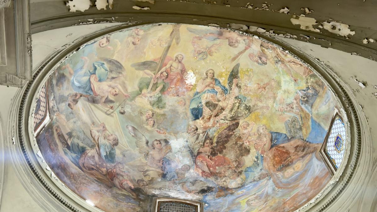 Fresco de Francisco Folch de Cardona en la iglesia de Santa María de Gracia en Cartagena