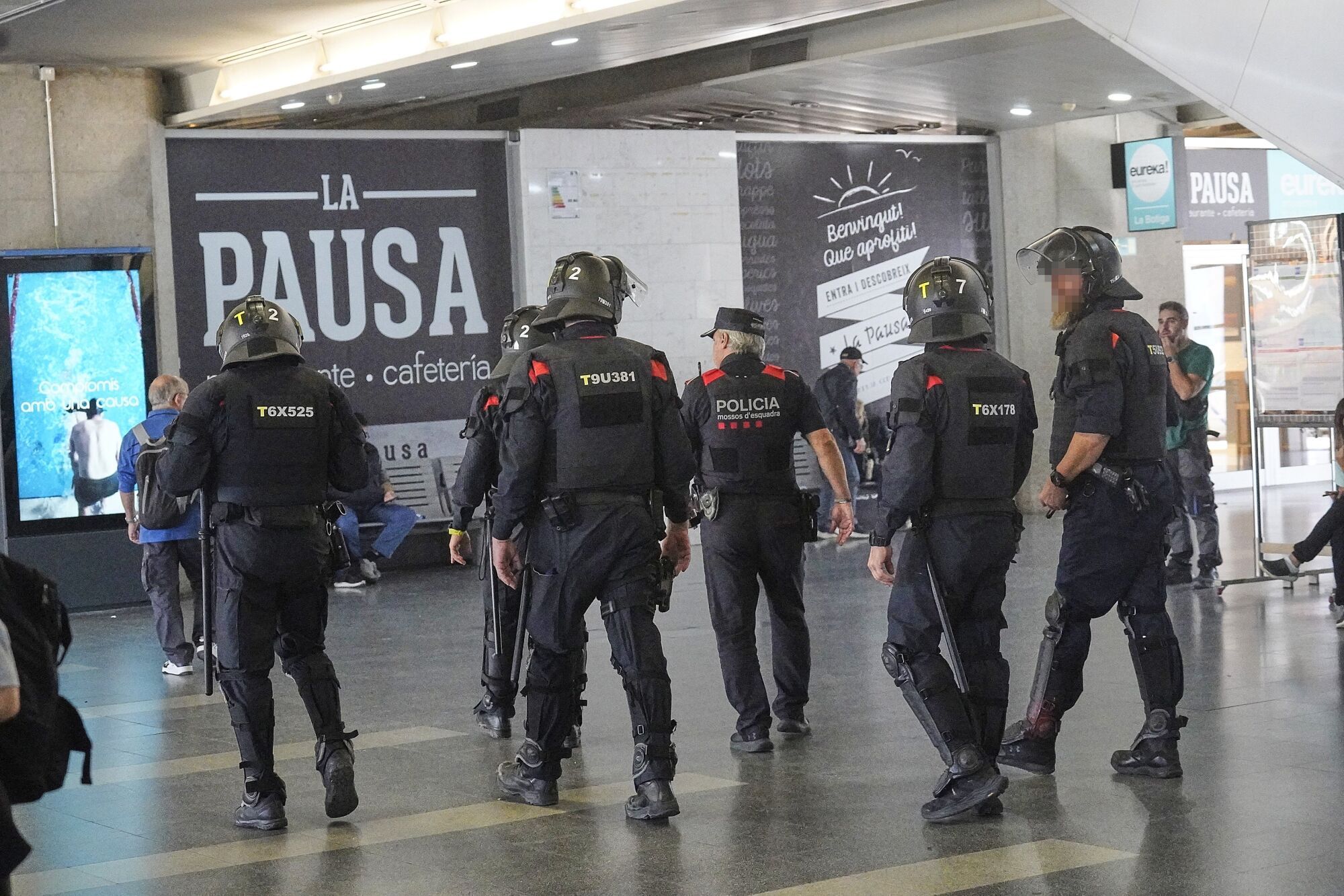 Girona estació tren convencional vies tallades manifestació propalestina intersindical