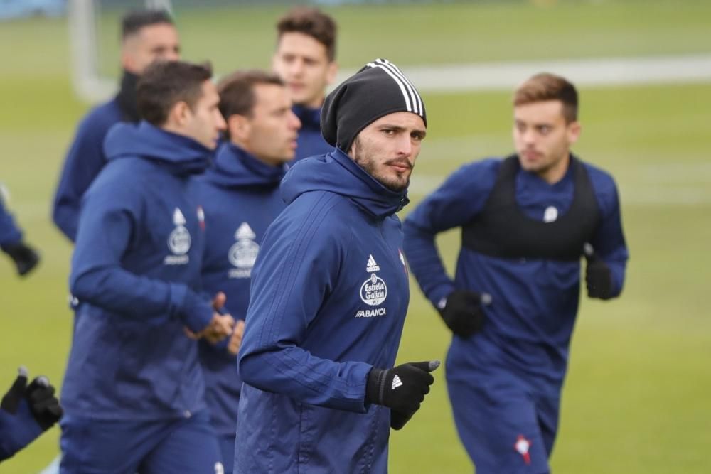 El Celta prepara con intensidad la cita crucial del domingo. // R. Grobas