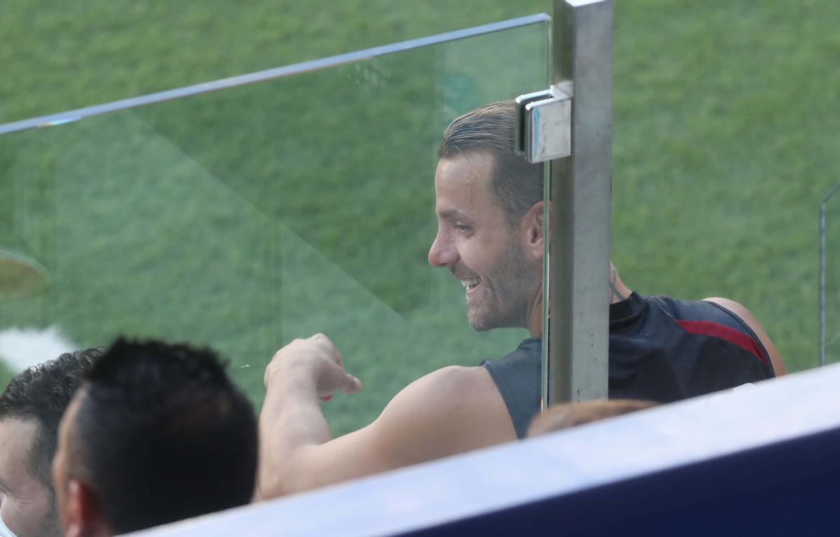 Entrenamiento en el Ciutat antes del encuentro frente al Rayo