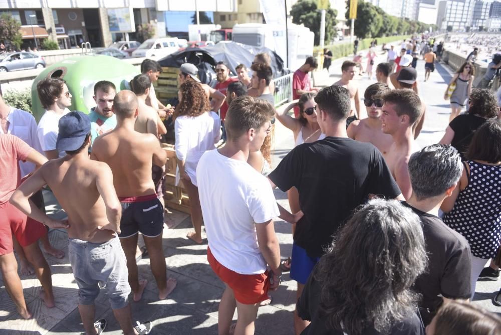 Primeras horas de San Juan 2017 en las playas coruñesas