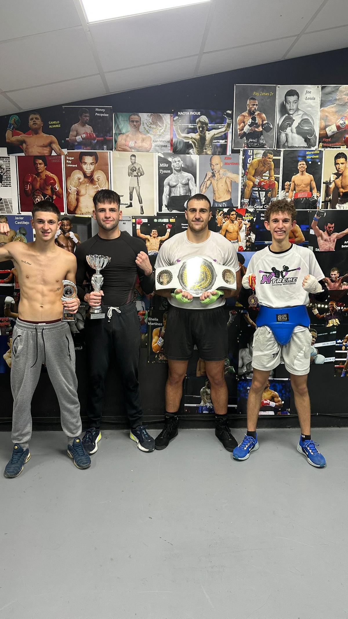 Los cuatro púgiles de la Safor