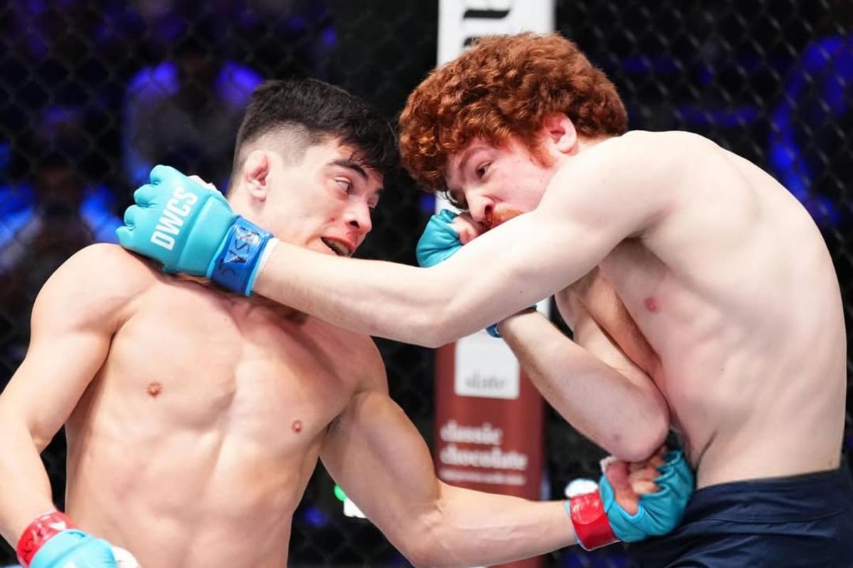 Kevin Vallejos en la victoria que le valió el contrato de UFC