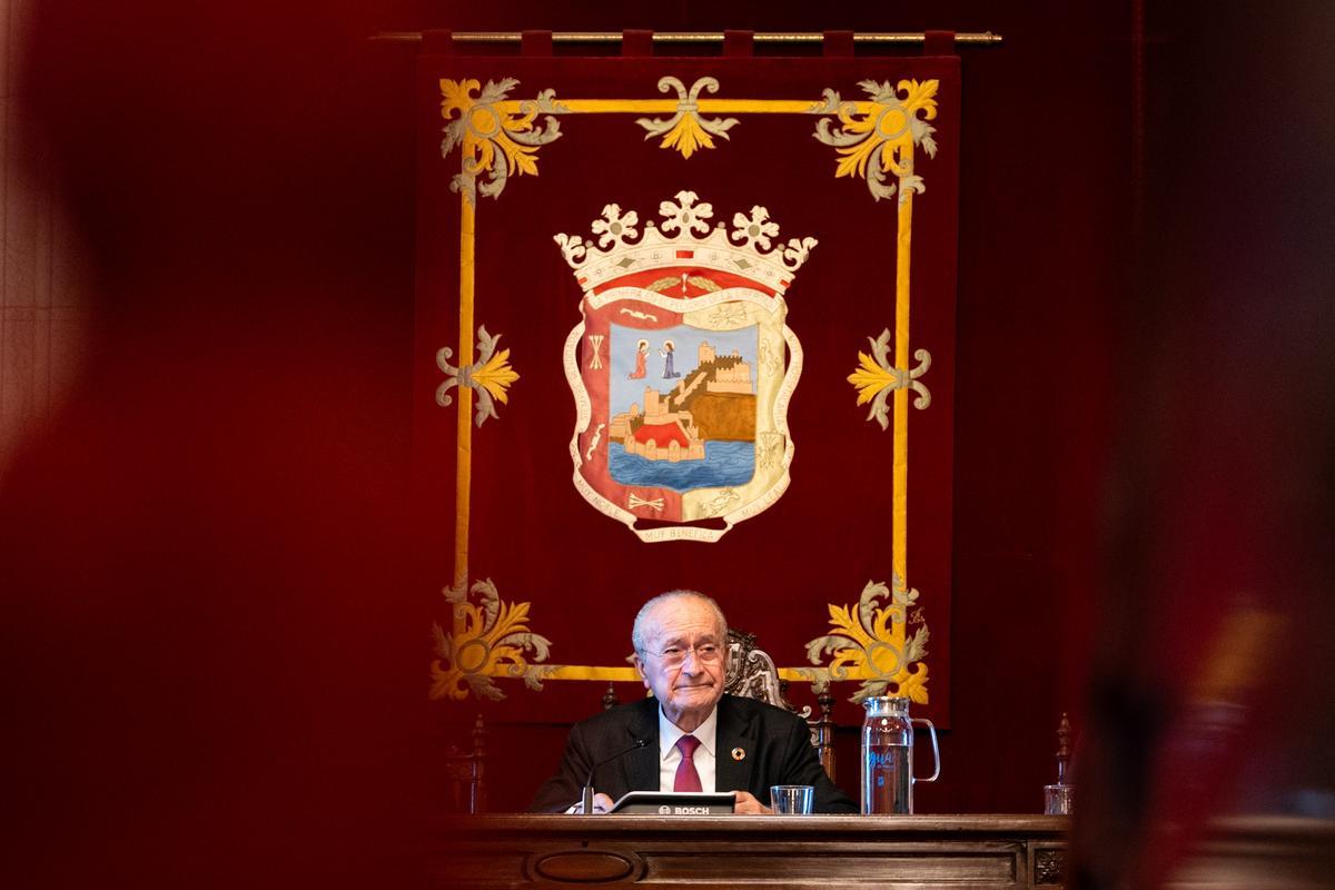 De la Torre, durante la sesión del Pleno de Málaga de este miércoles en el que se han aprobado definitivamente los presupuestos de 2026.