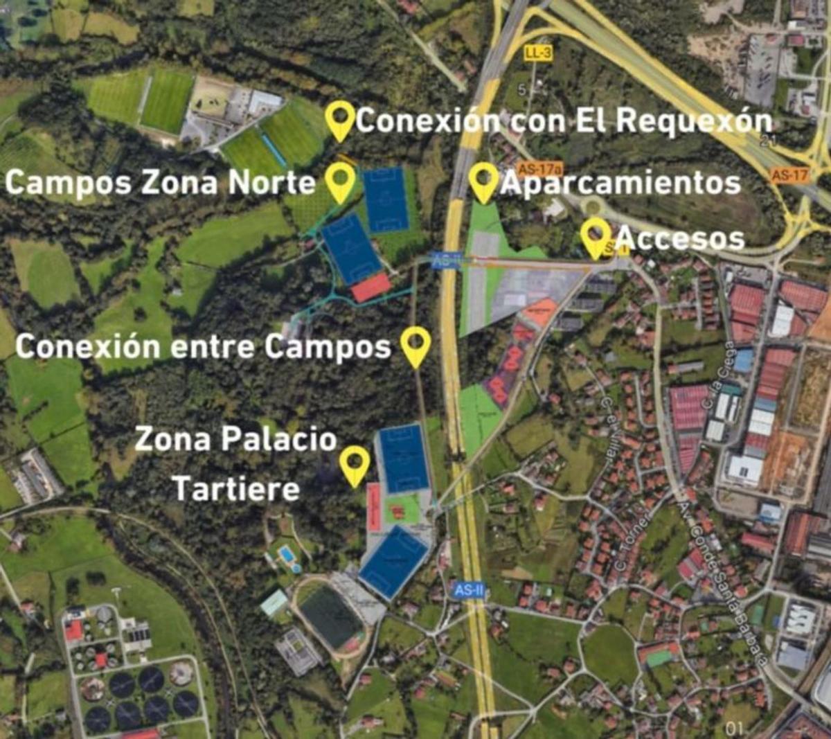 Cuatro campos y mejores accesos: así trata Siero de convencer al Oviedo