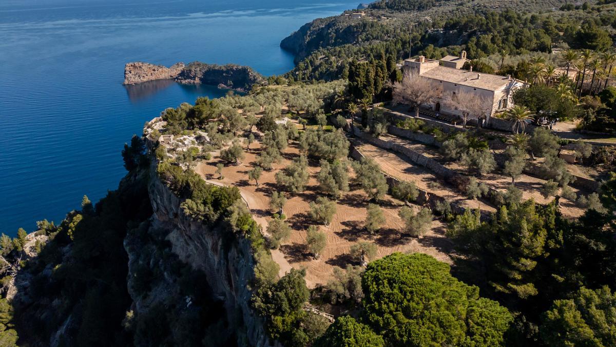 Una vista aérea de la finca de Miramar, en Mallorca.