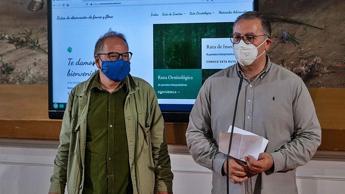 Christoph Strieder, junto a Jesús María Prada durante el acto de presentación. |