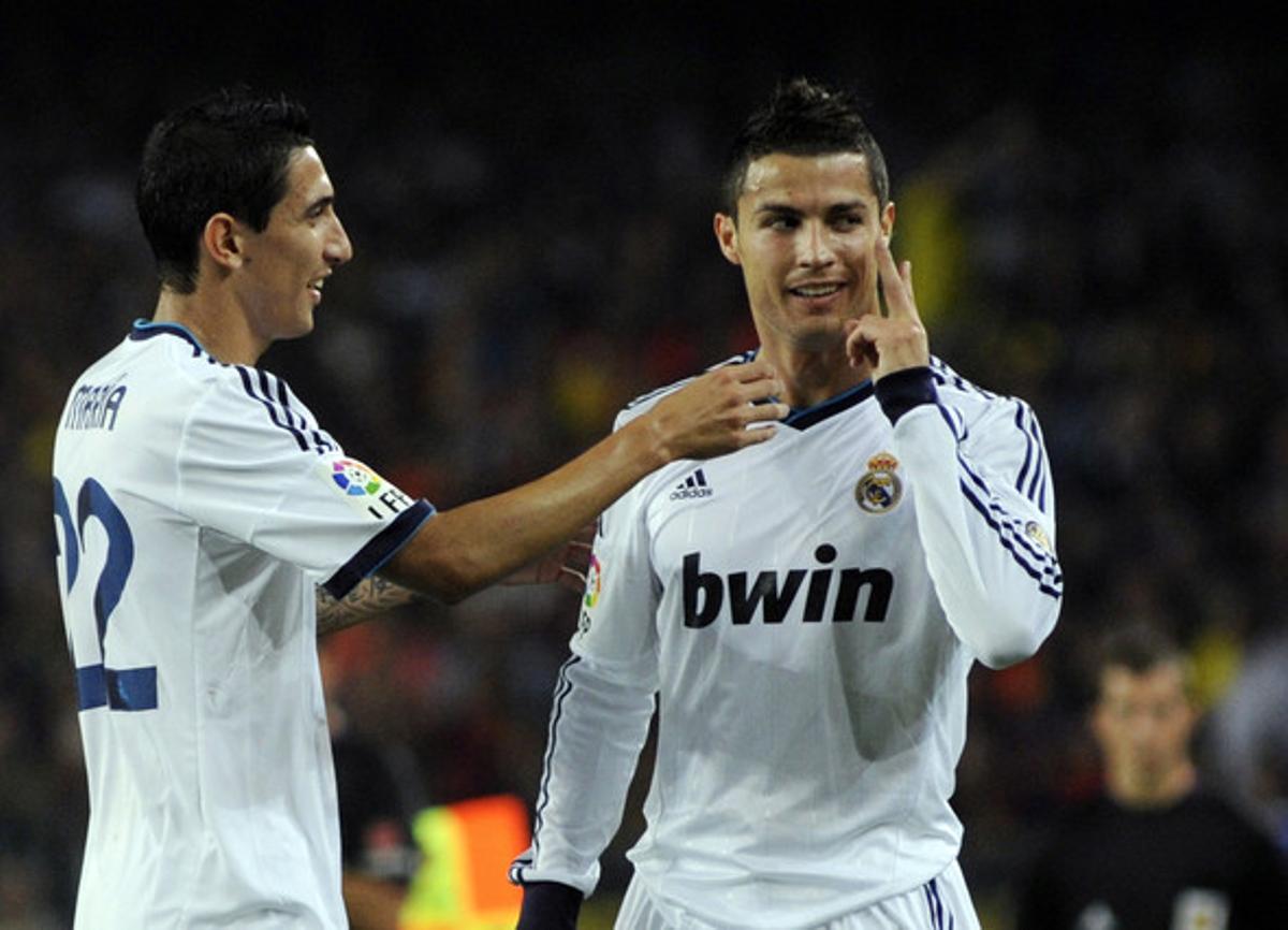 Ronaldo celebra amb Di María un dels gols.