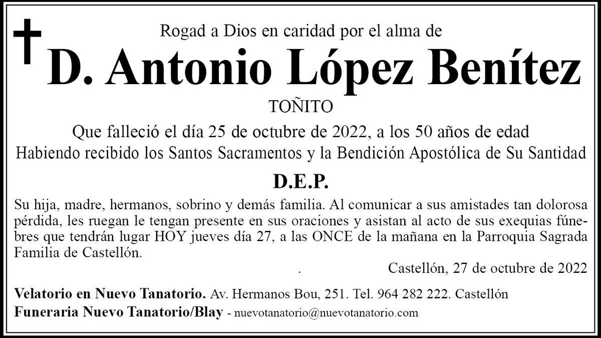 D. Antonio López Benítez