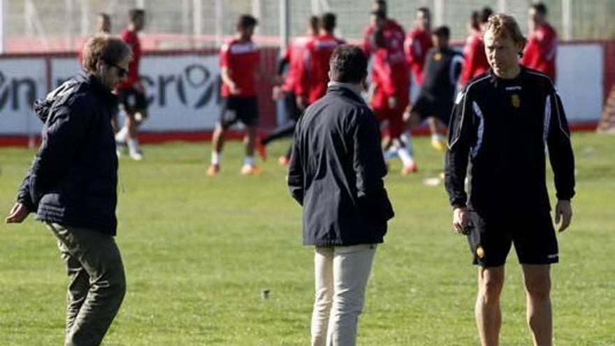 Valeri Karpin, en el entrenamiento del pasado viernes en Son Bibiloni.