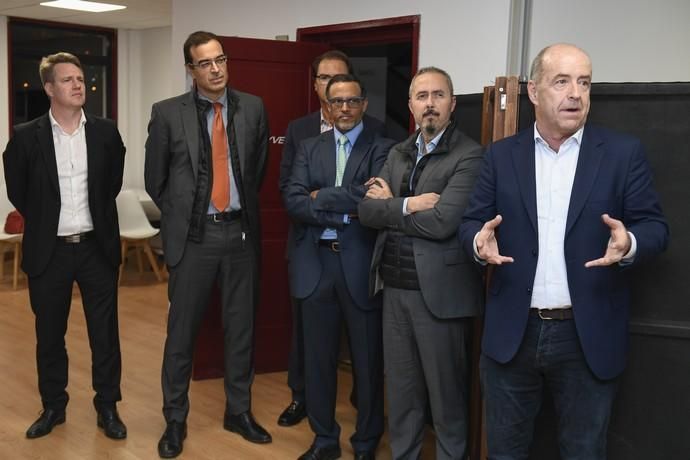 CANARIAS Y ECONOMIA 21-01-2019 LAS PALMAS DE GRAN CANARIA. Hyve Innovation Community SL. Pedro Ortega, inaugura las nuevas instalaciones en Gran Canaria de la empresa alemana Hyve Innovation Community SL, adscrita a la Zona Especial Canaria (ZEC) y vinculada al sector de la innovación y el desarrollo de software.  FOTOS: JUAN CASTRO